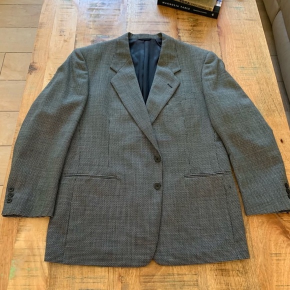 Riserva Luciano Franzoni Italy Wool Herringbone Notch Lapel Blazer Size 42R - Picture 12 of 16